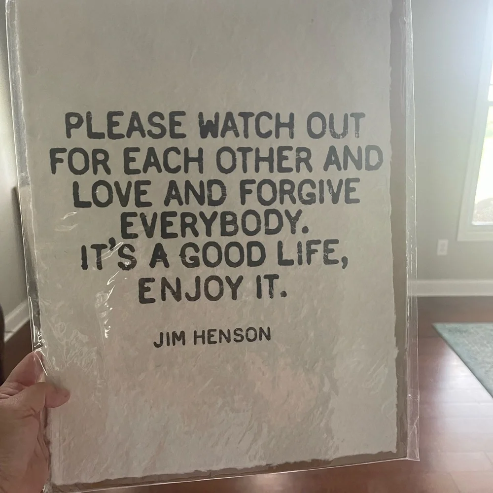 Handmade paper Print Jim Hanson quote - Picture 2 of 6